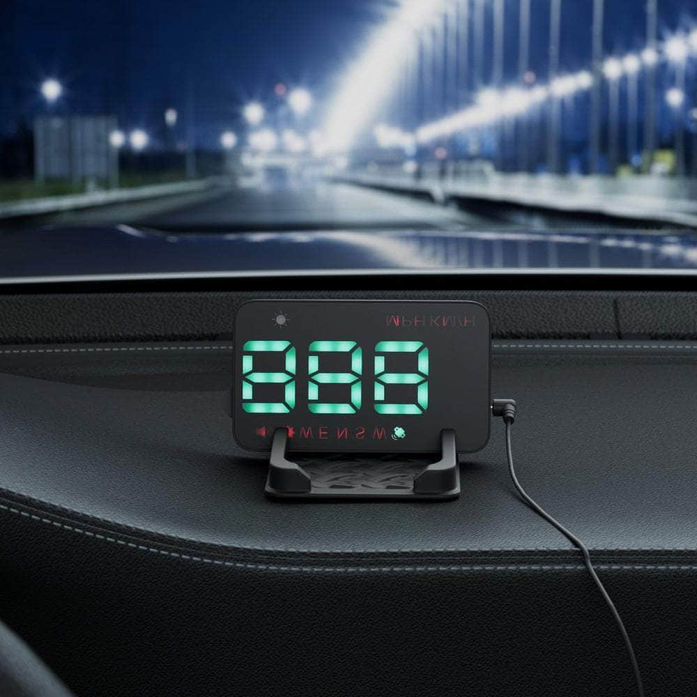 Car Digital Gps Speedometer Heads Up Display Overspeed Warning Alarm