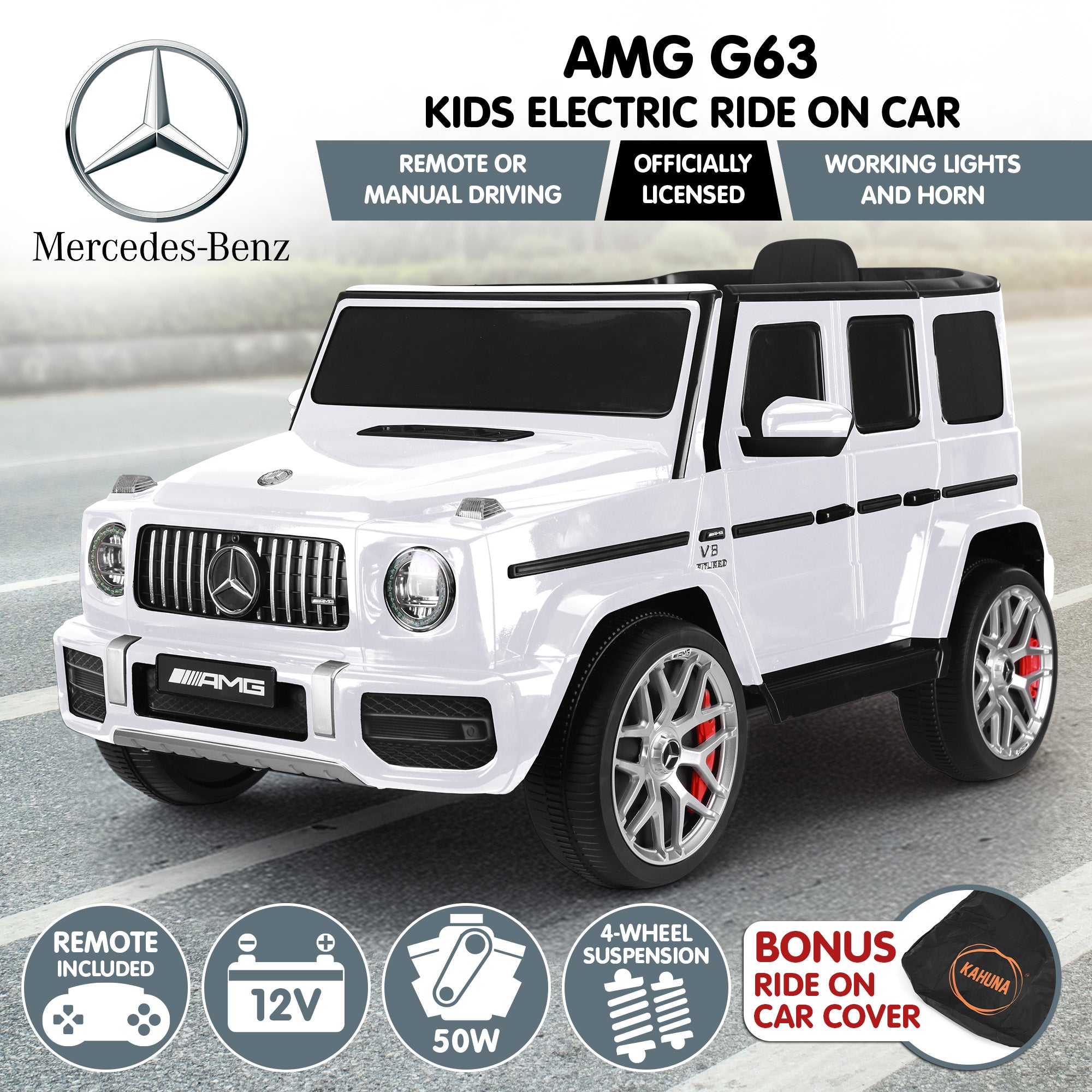 Mercedes AMG G63 Kids Electric Ride On Car | Simpledeals