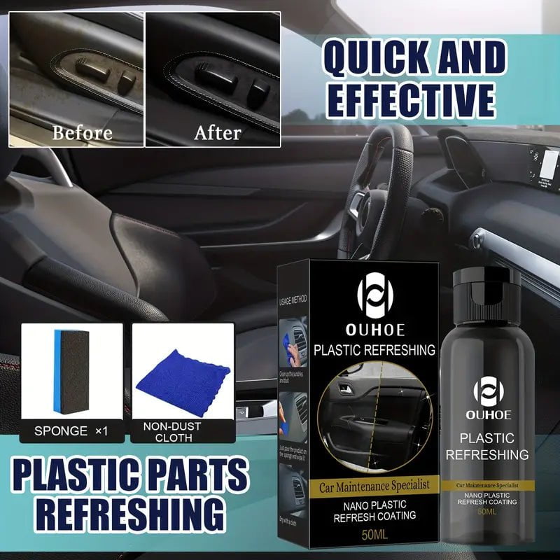 Car Plastic Revitalizing Coating Nano Plastic parts Refurbish Agent 30ml/50ml