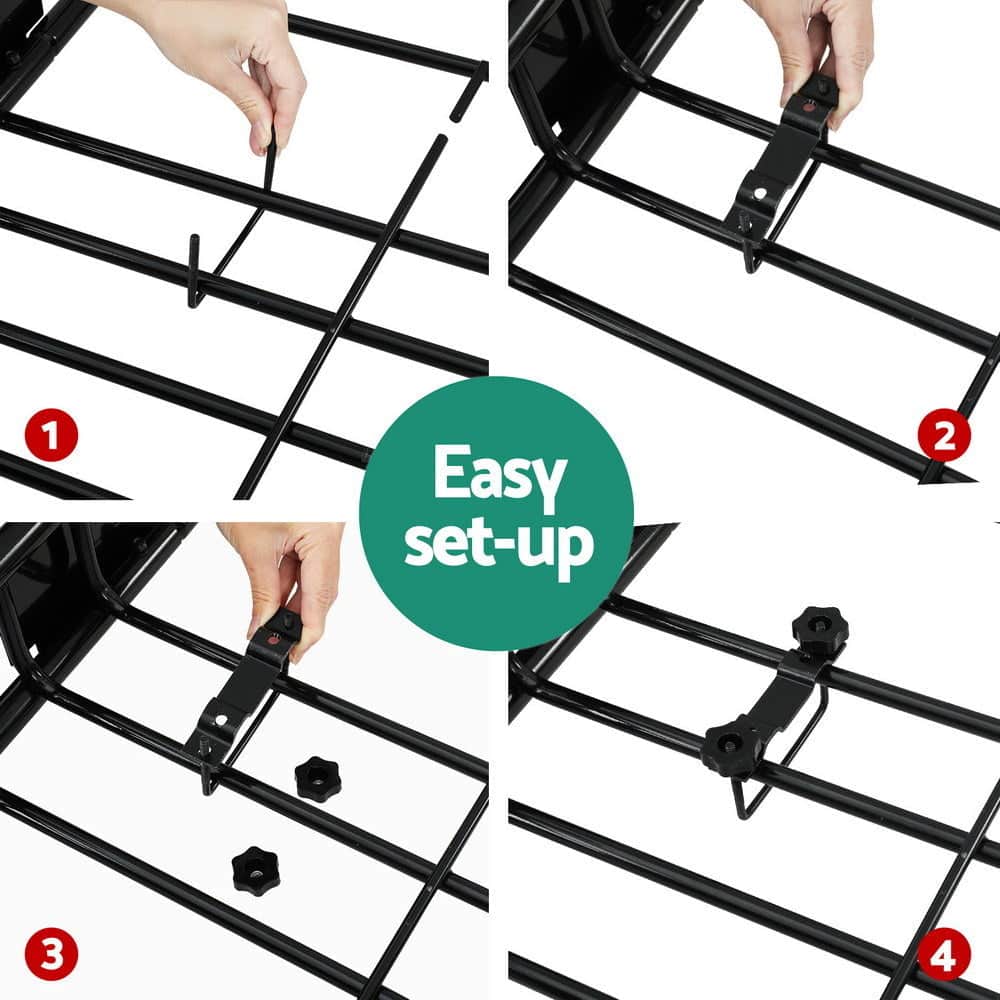 Car Roof Rack Basket Luggage Vehicle Cargo Carrier 111Cm Black