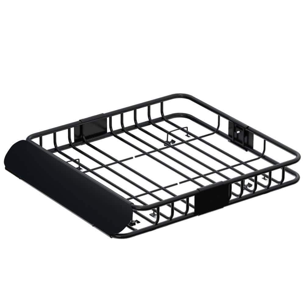 Car Roof Rack Basket Luggage Vehicle Cargo Carrier 111Cm Black