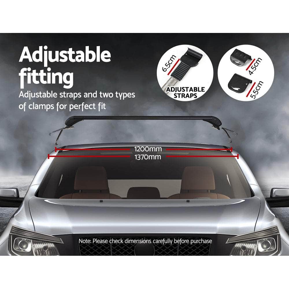 Car Roof Rack Cross Bars 90Cm Aluminium Adjustable Lockable 45Kg Clamps