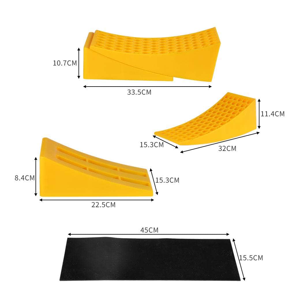 Caravan Levelling Ramps Wheel Chocks Kit