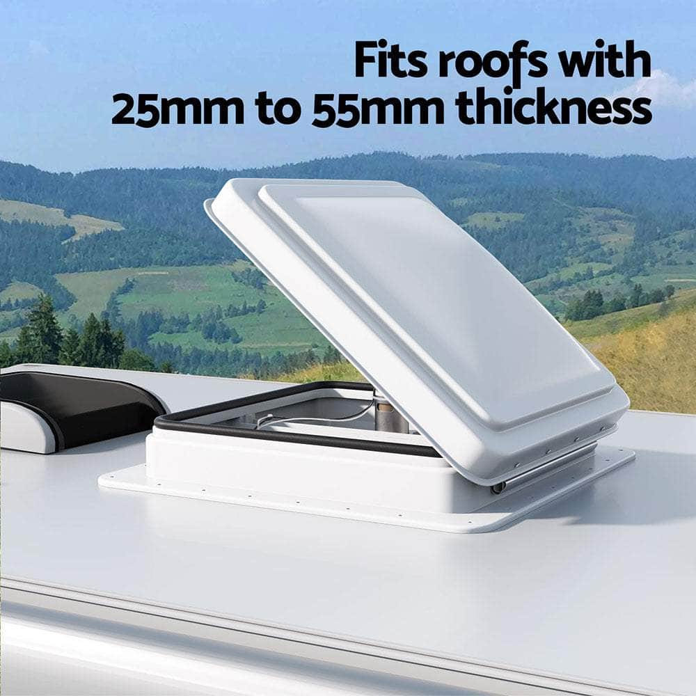 Caravan Roof Vent Hatch Black/White