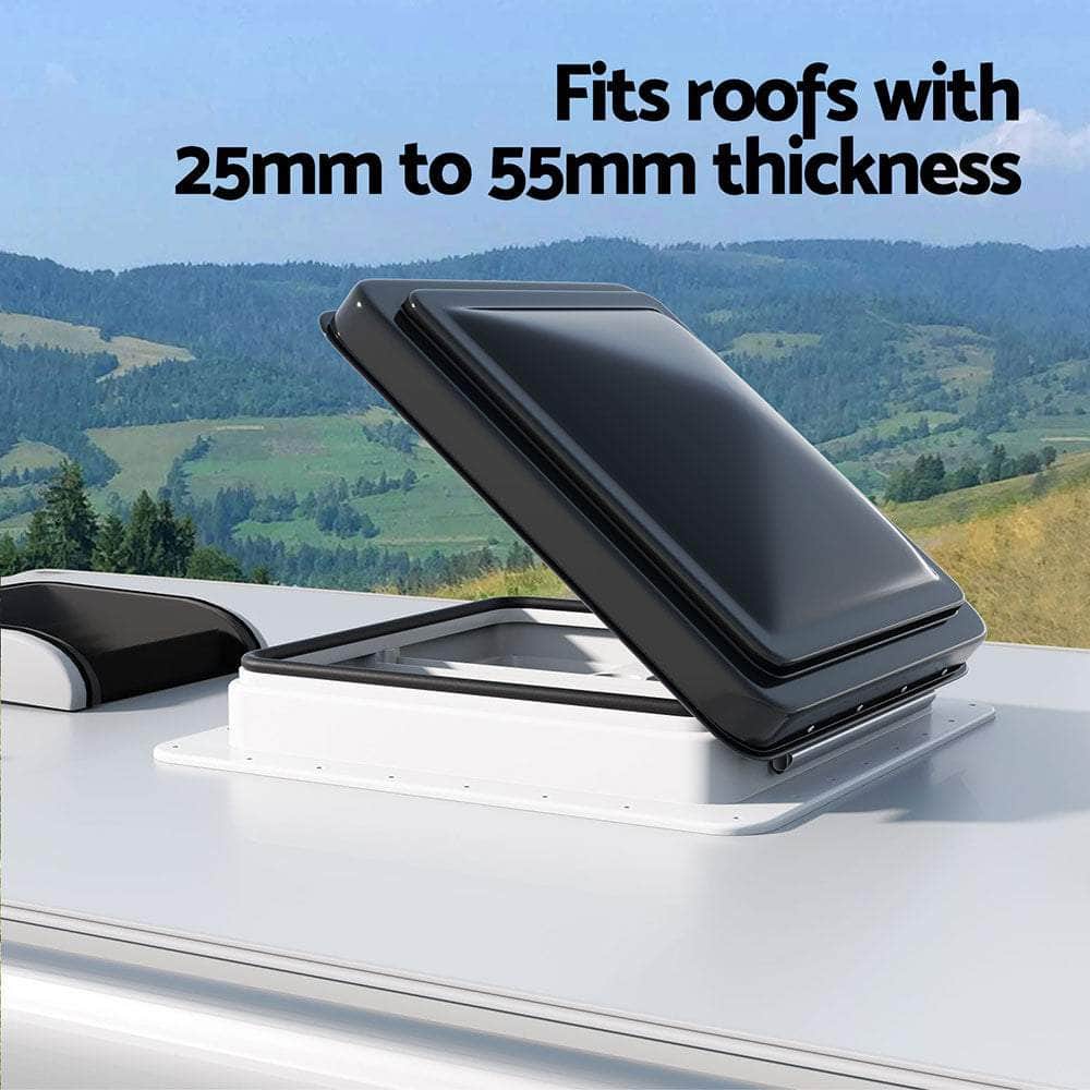 Caravan Roof Vent Hatch Black/White
