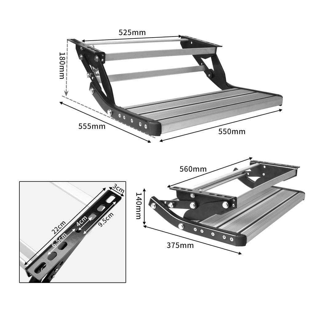 Caravan Steps Folding Stool Pull Out