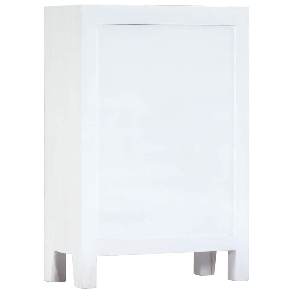 Carved Sideboard White  Solid Mango Wood