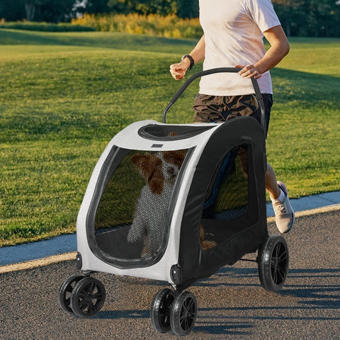 Cat and Dog Carrier: Foldable Pram with 50kg Capacity