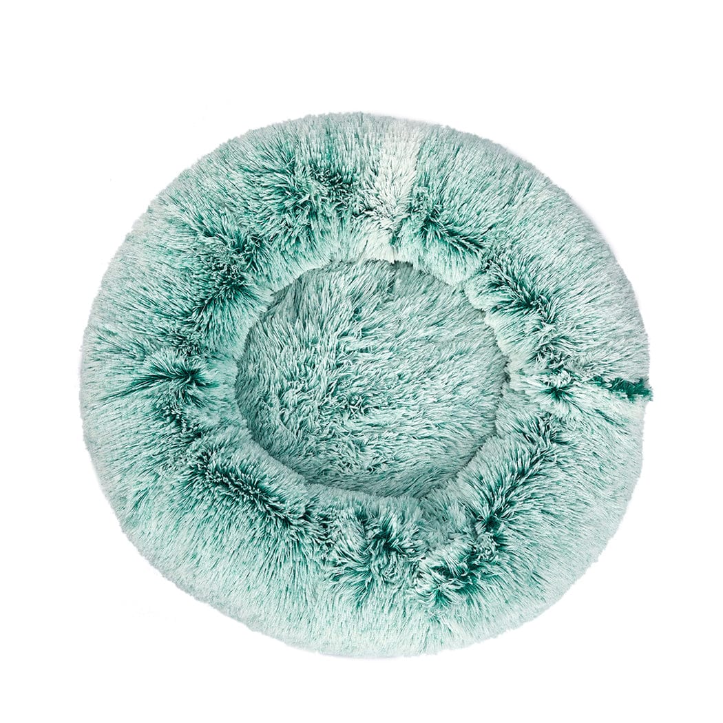 Teal colour - Pet Bed Cat Dog Donut Nest Calming L Teal Large