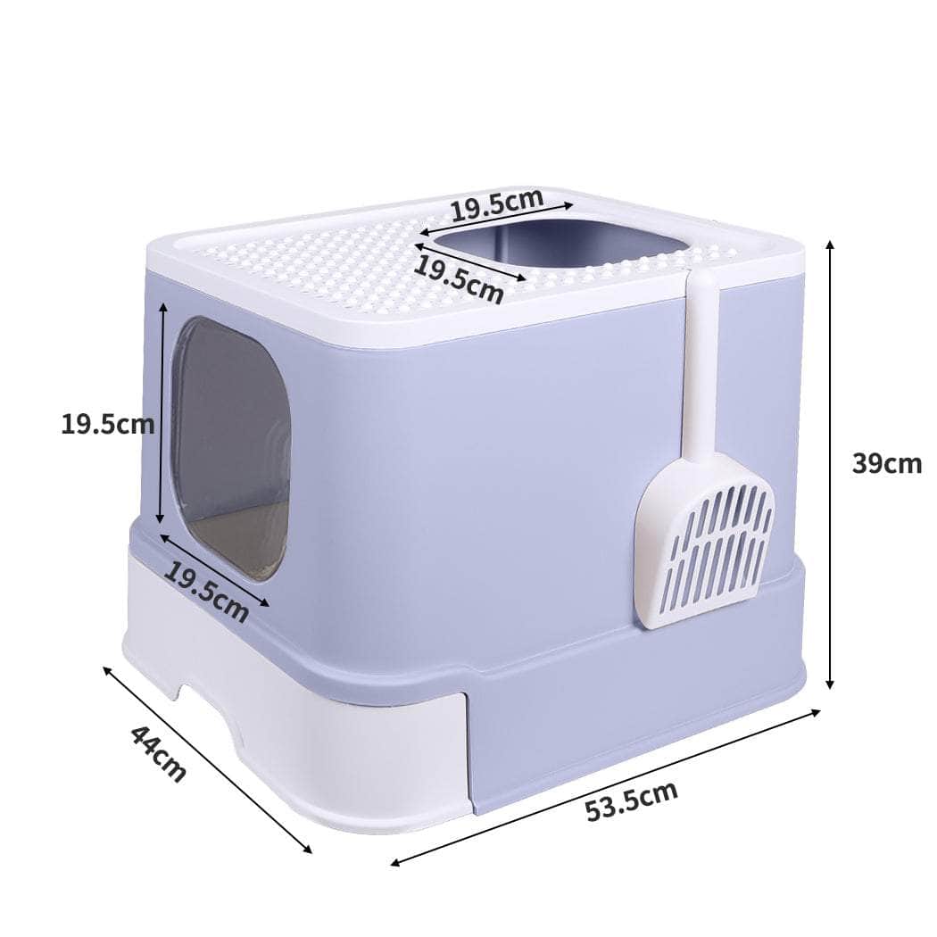 Cat Litter Box Toilet Trapping Odor Control Basin Purple