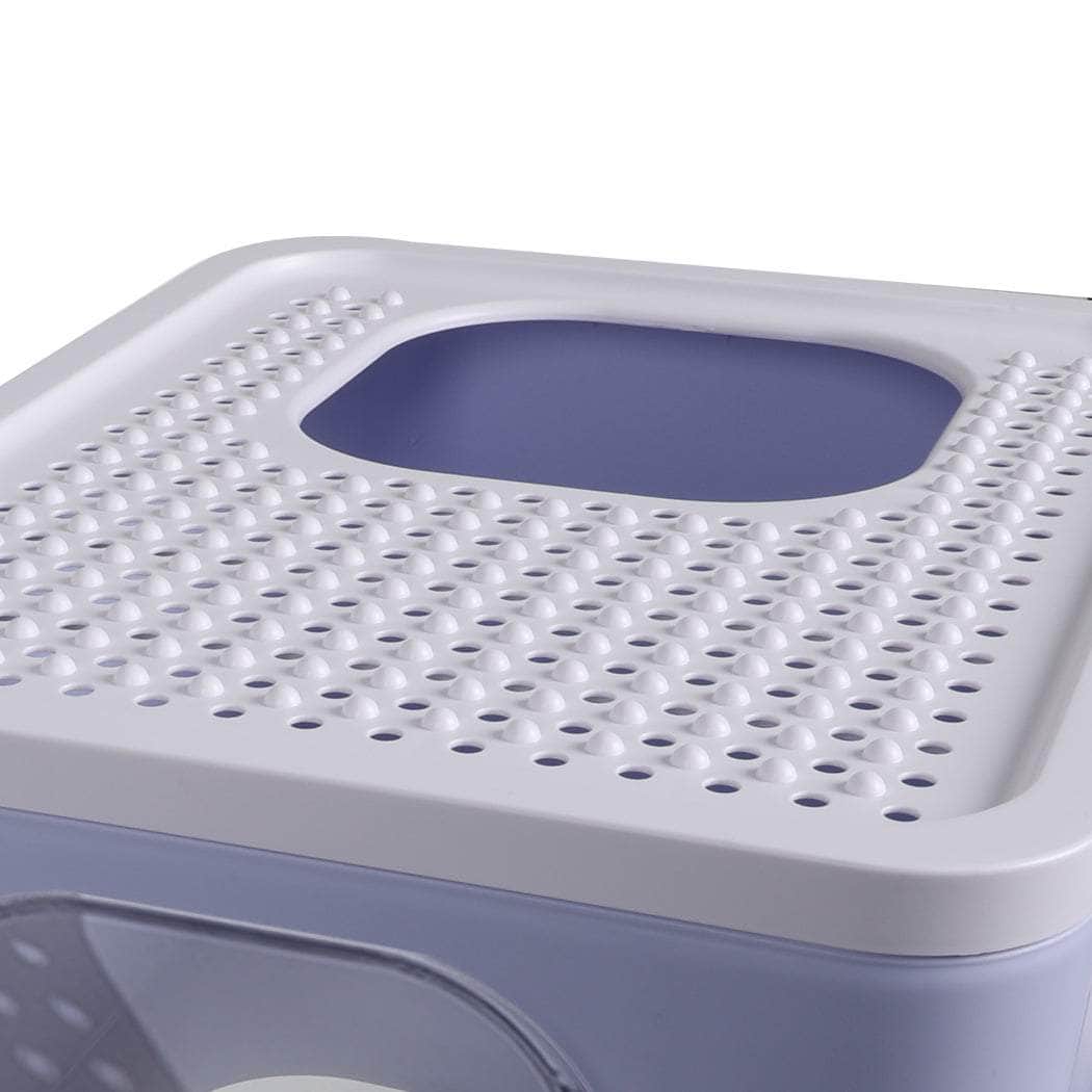 Cat Litter Box Toilet Trapping Odor Control Basin Purple