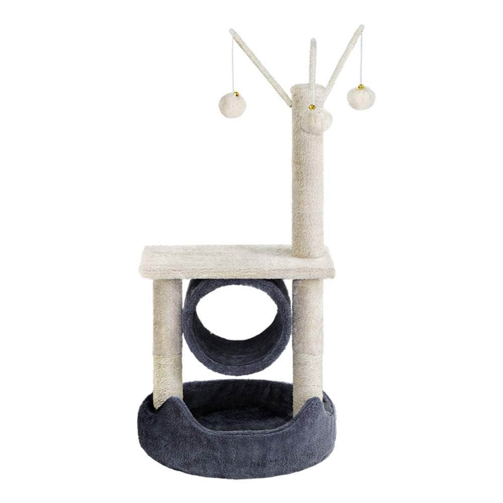Cat Tree 76Cm Scratching Post Tower Scratcher House Hanging Toys
