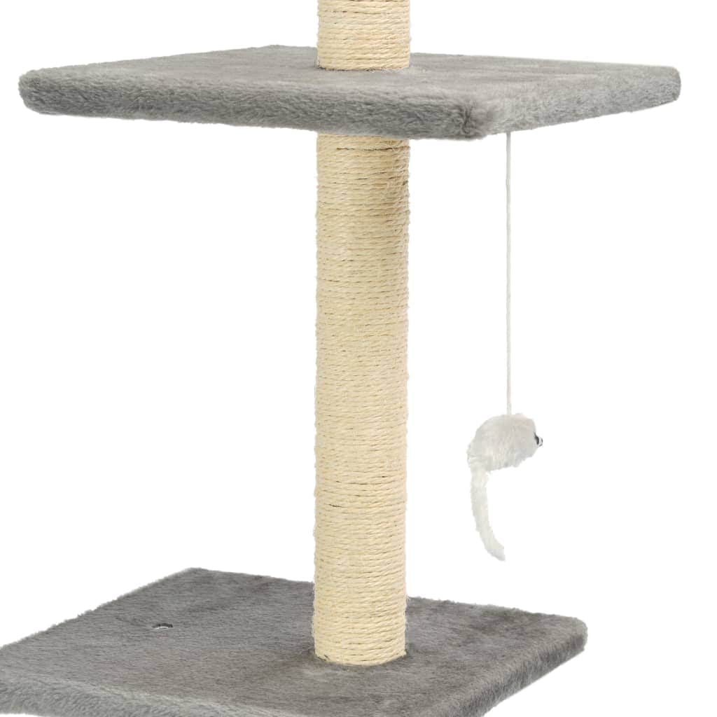 Cat Tree with Sisal Scratching Posts 260 cm Grey