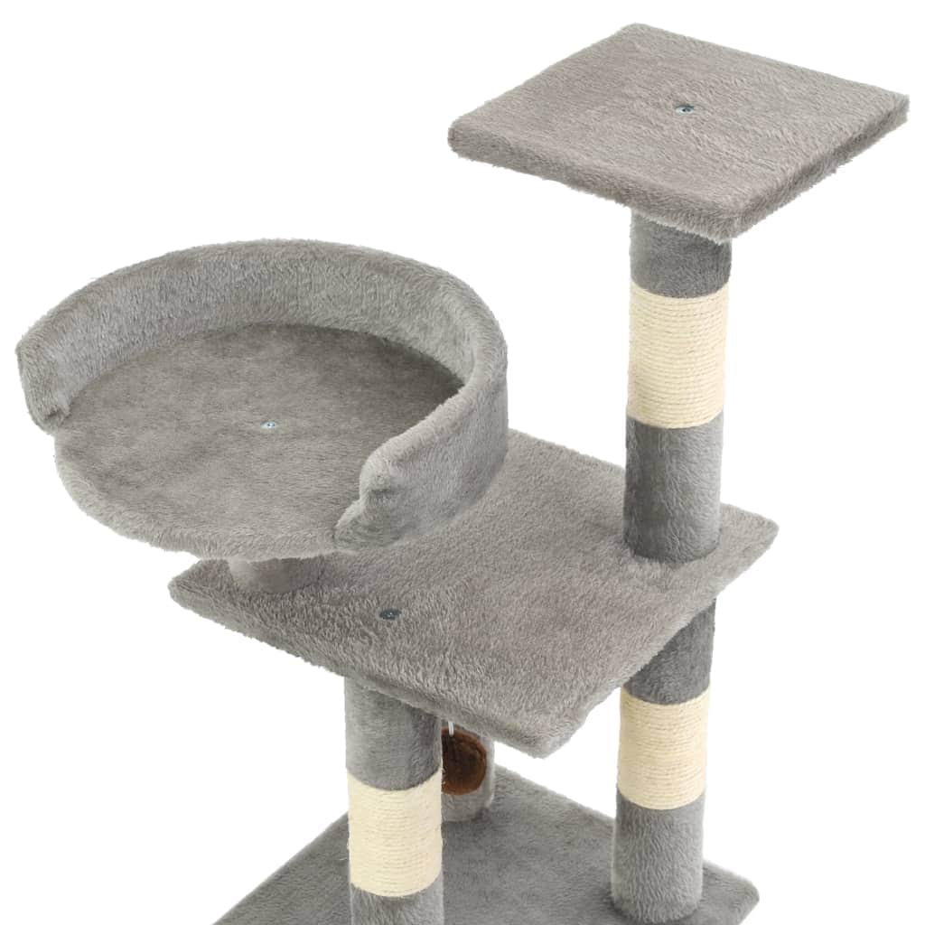 Cat Tree with Sisal Scratching Posts 65 cm Grey