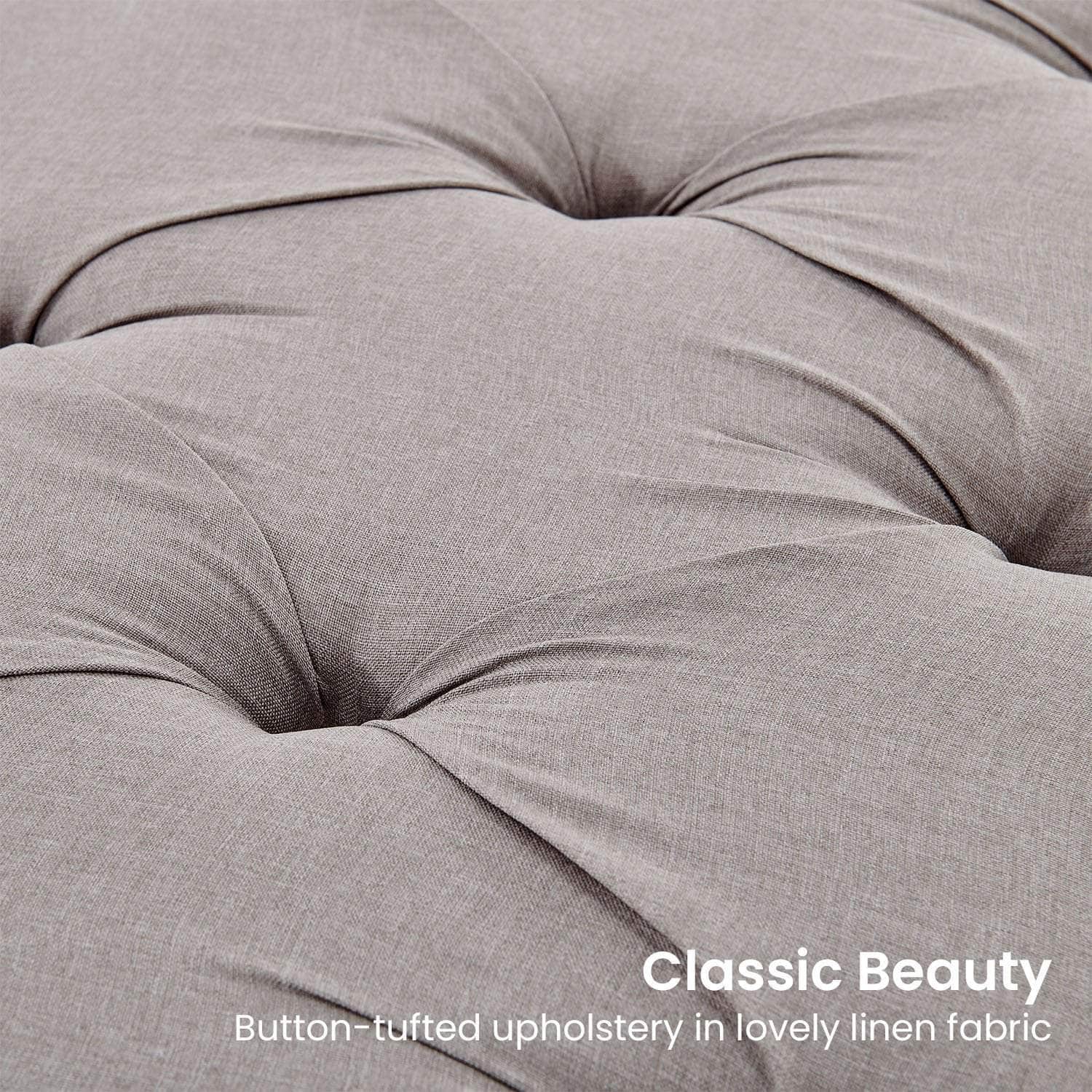 indoor furniture - Cate Button-Tufted Upholstered Bench by - Light Grey - photo 11