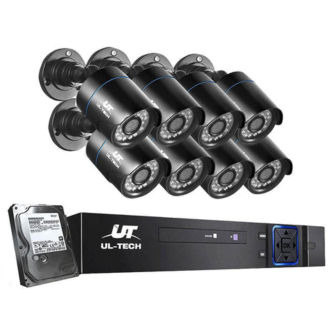 Cctv Security System 8Ch Dvr 8 Cameras 4Tb Hard Drive