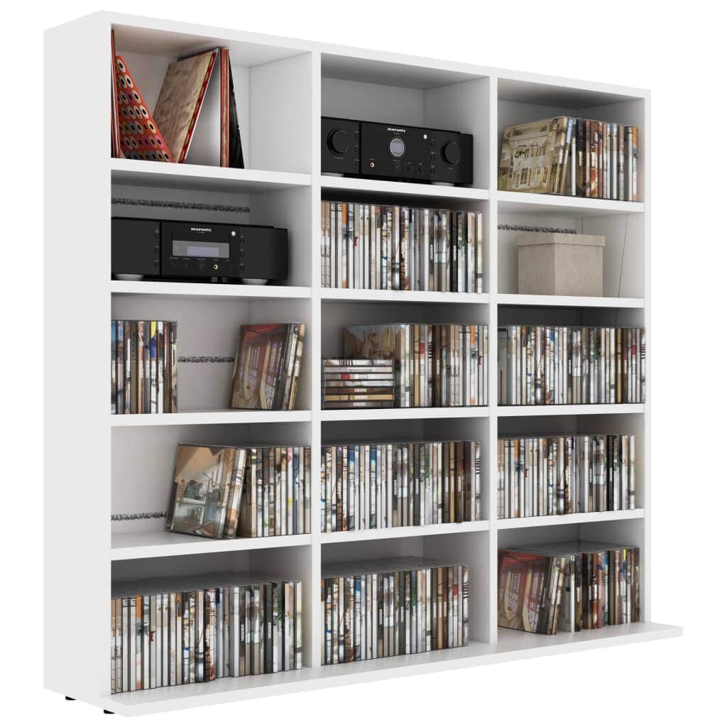 CD Cabinet White Chipboard