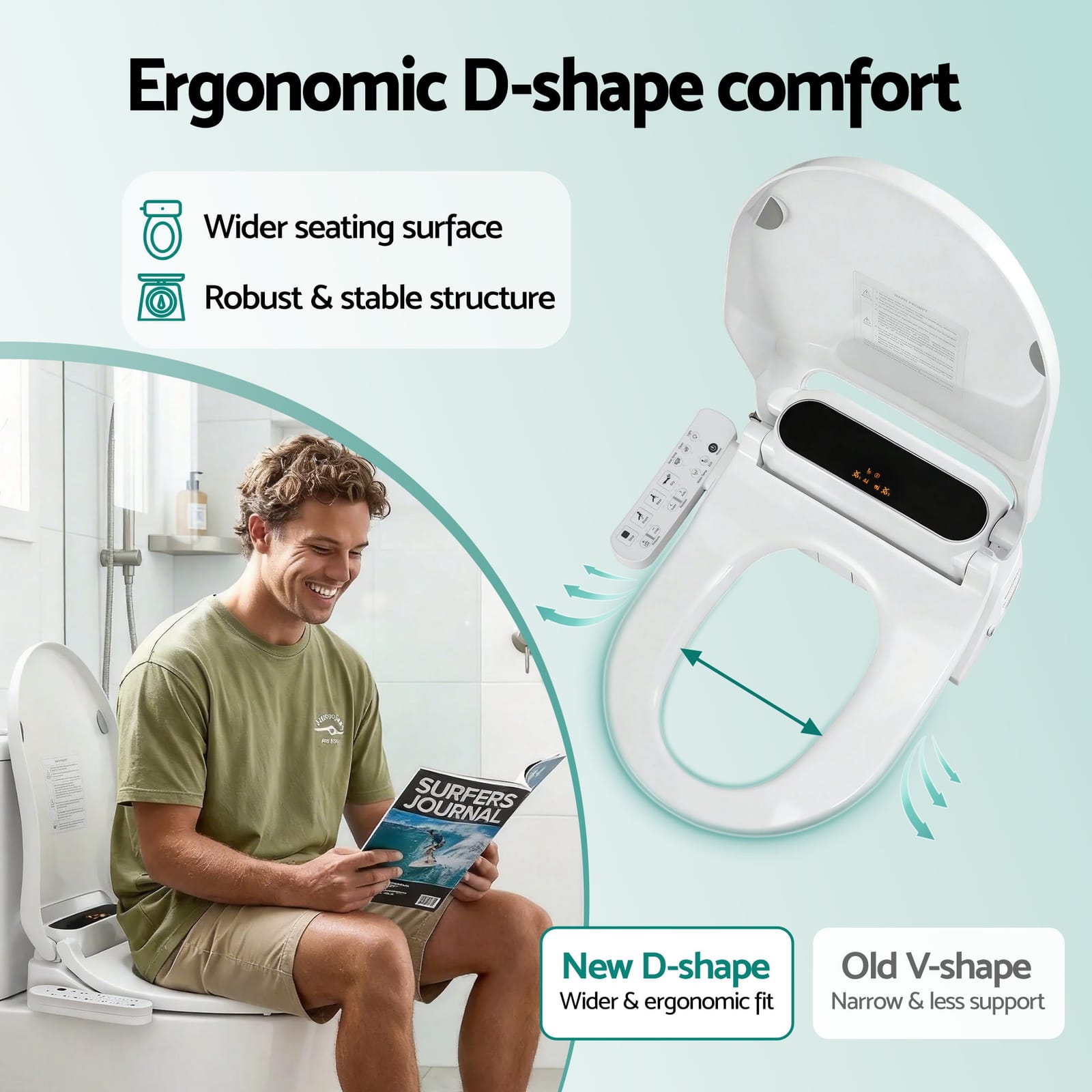 Smart Bidet Toilet Seat Heated LED | Simpledeals
