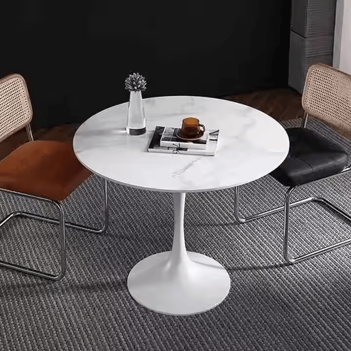 Celeste White Round Cafe Table