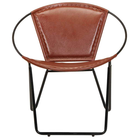 Chair Brown Real Leather