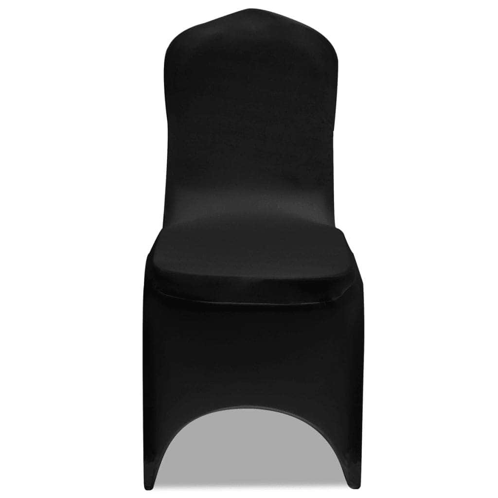 Chair Cover Stretch 6 pcs Black