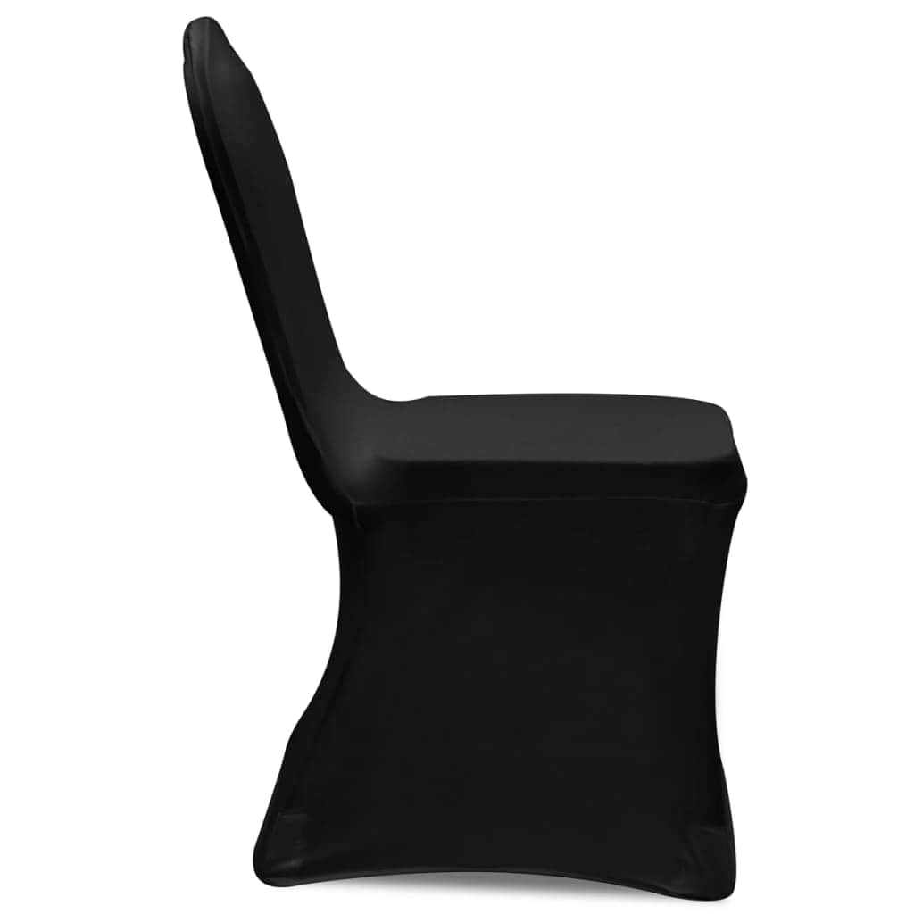 Chair Cover Stretch 6 pcs Black
