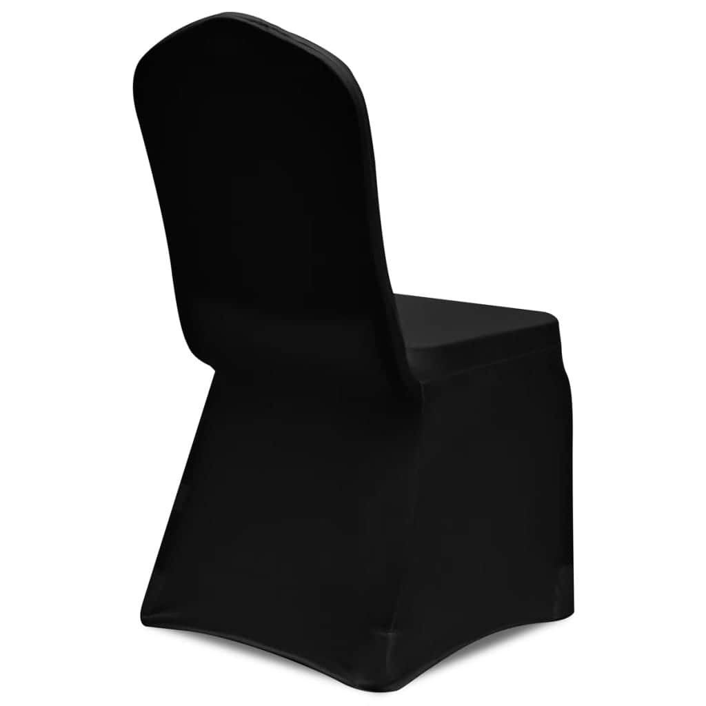 Chair Cover Stretch 6 pcs Black