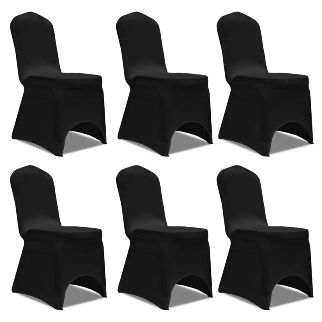 Chair Cover Stretch Black 12 pcs - Simple deals