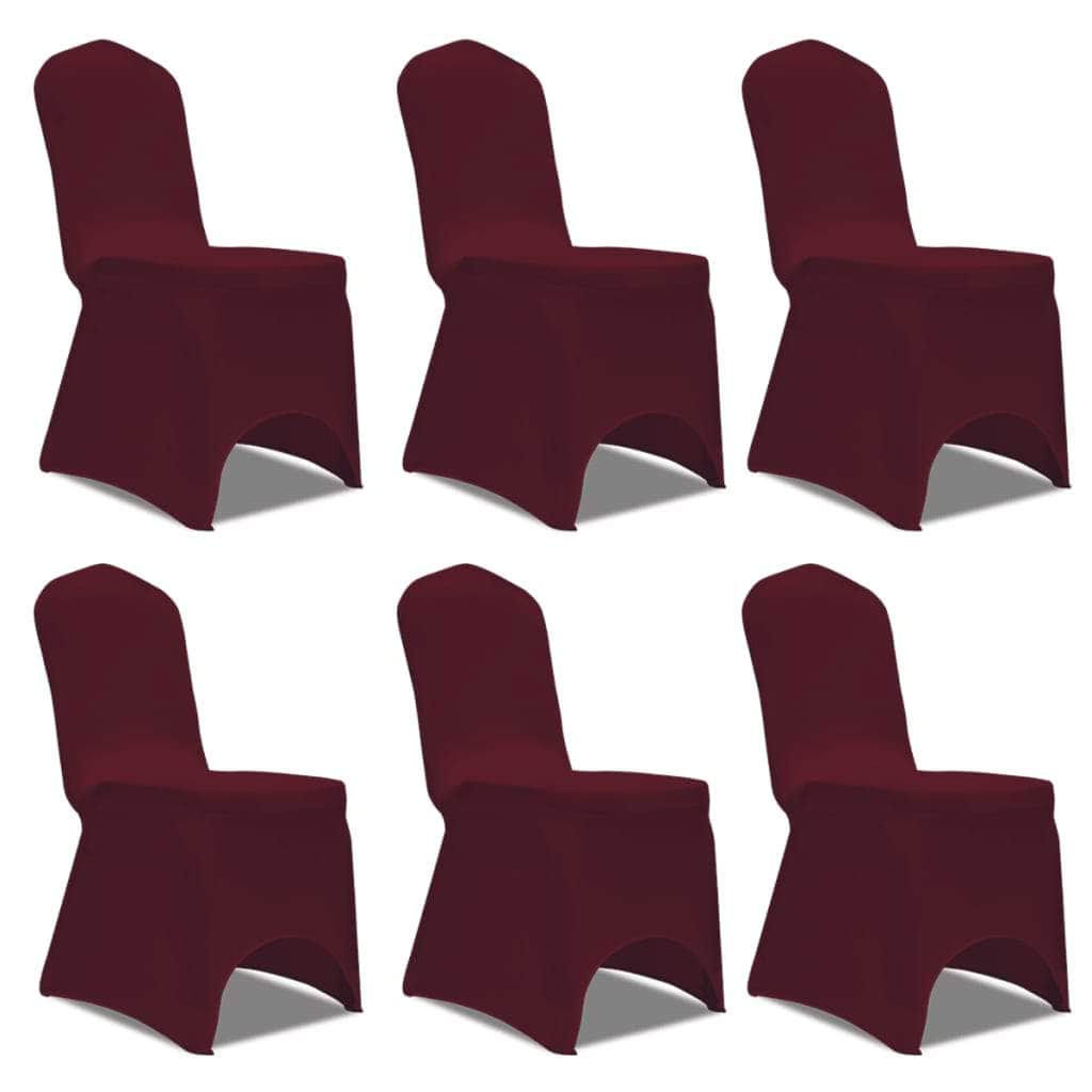 Chair Cover Stretch Burgundy 12 pcs