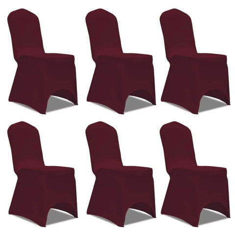 Chair Cover Stretch Burgundy 12 pcs