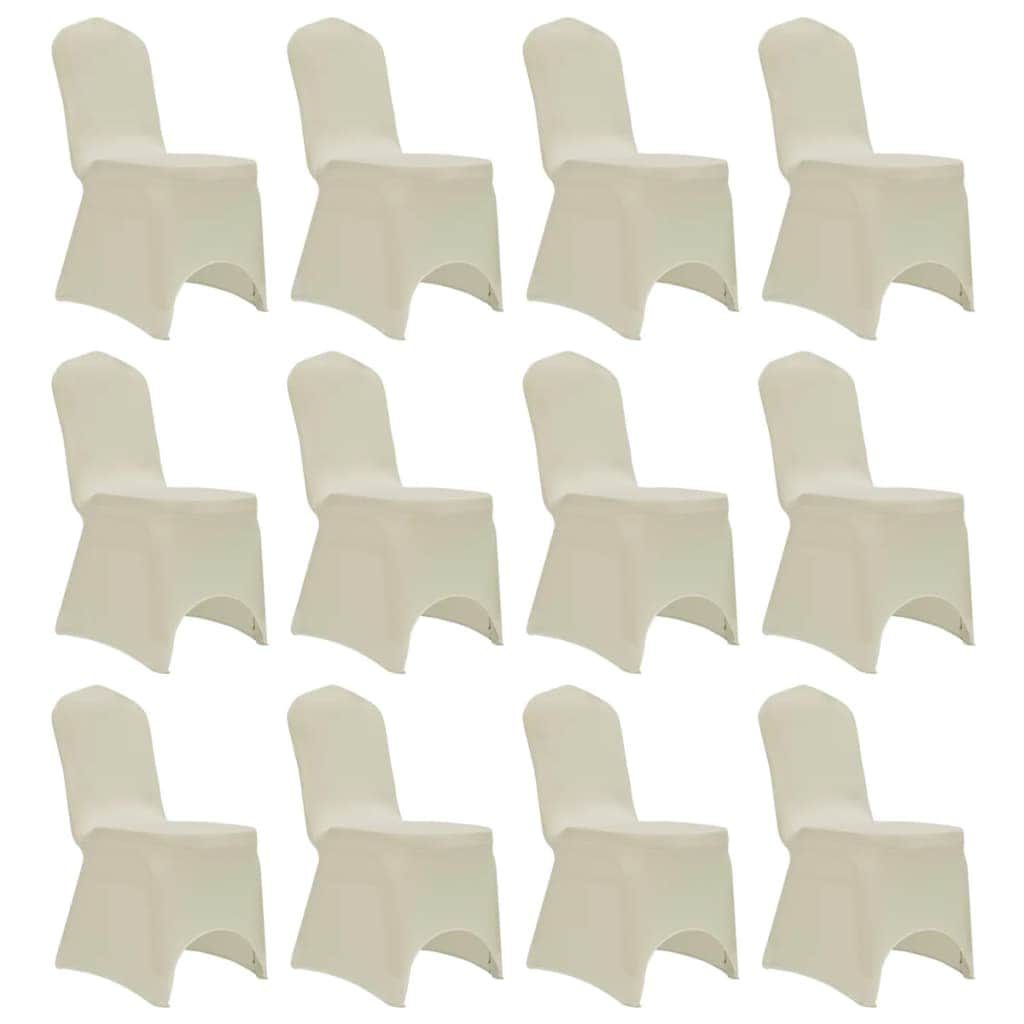 Chair Cover Stretch Cream 12 pcs - Simple deals
