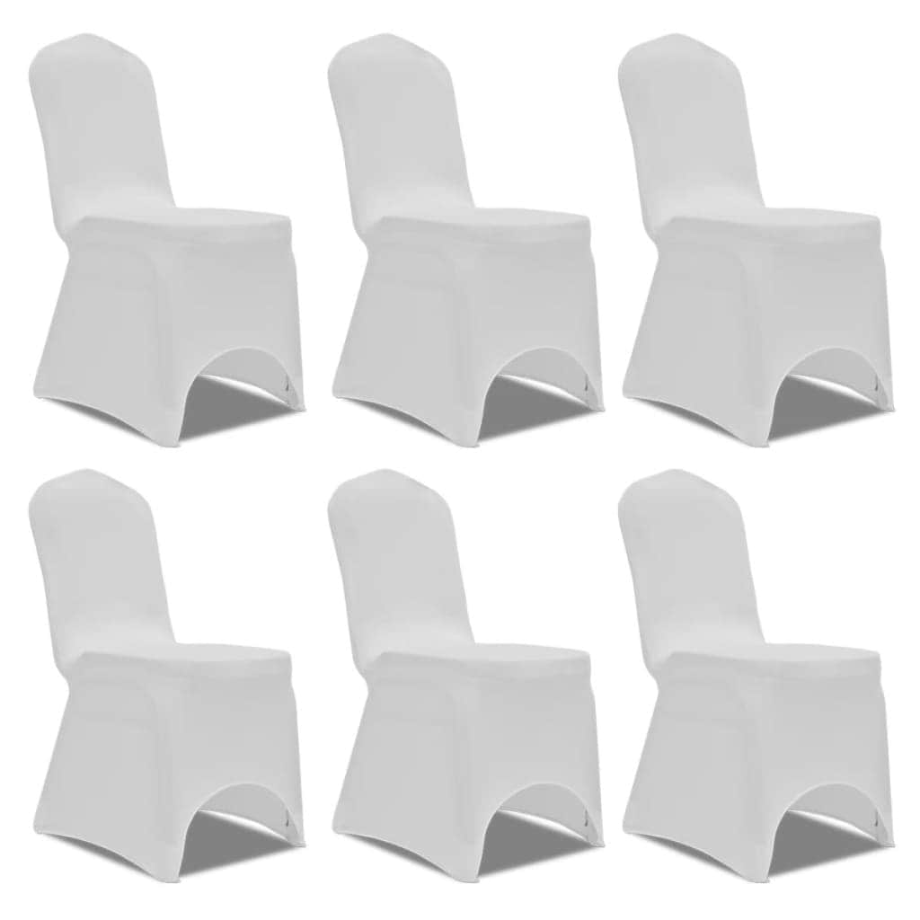 Chair Cover Stretch White 12 pcs - Simple deals