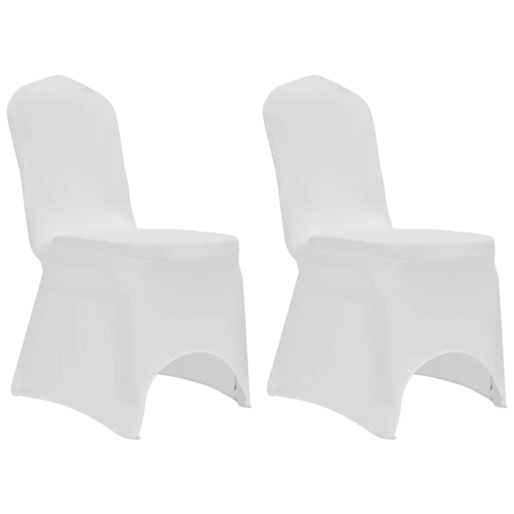 Chair Cover Stretch White 12 pcs - Simple deals