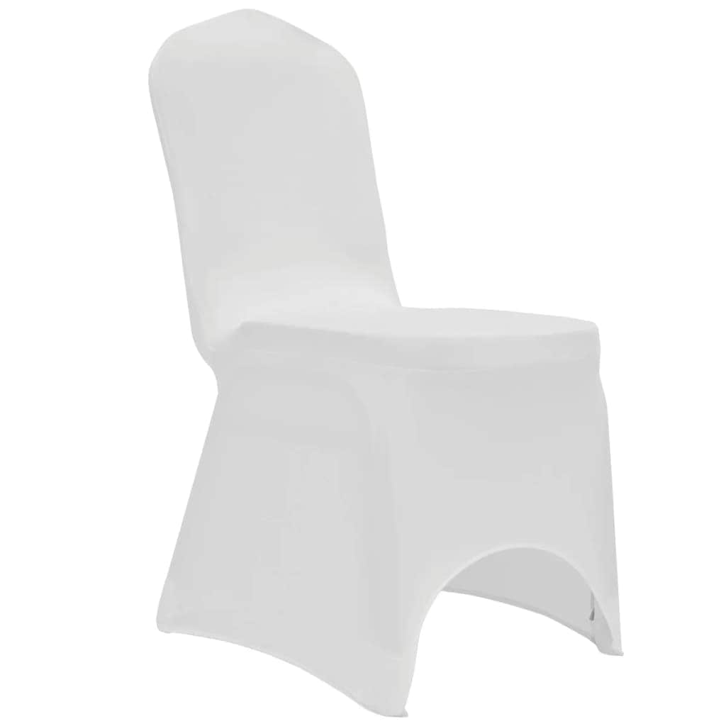 Chair Cover Stretch White 12 pcs - Simple deals