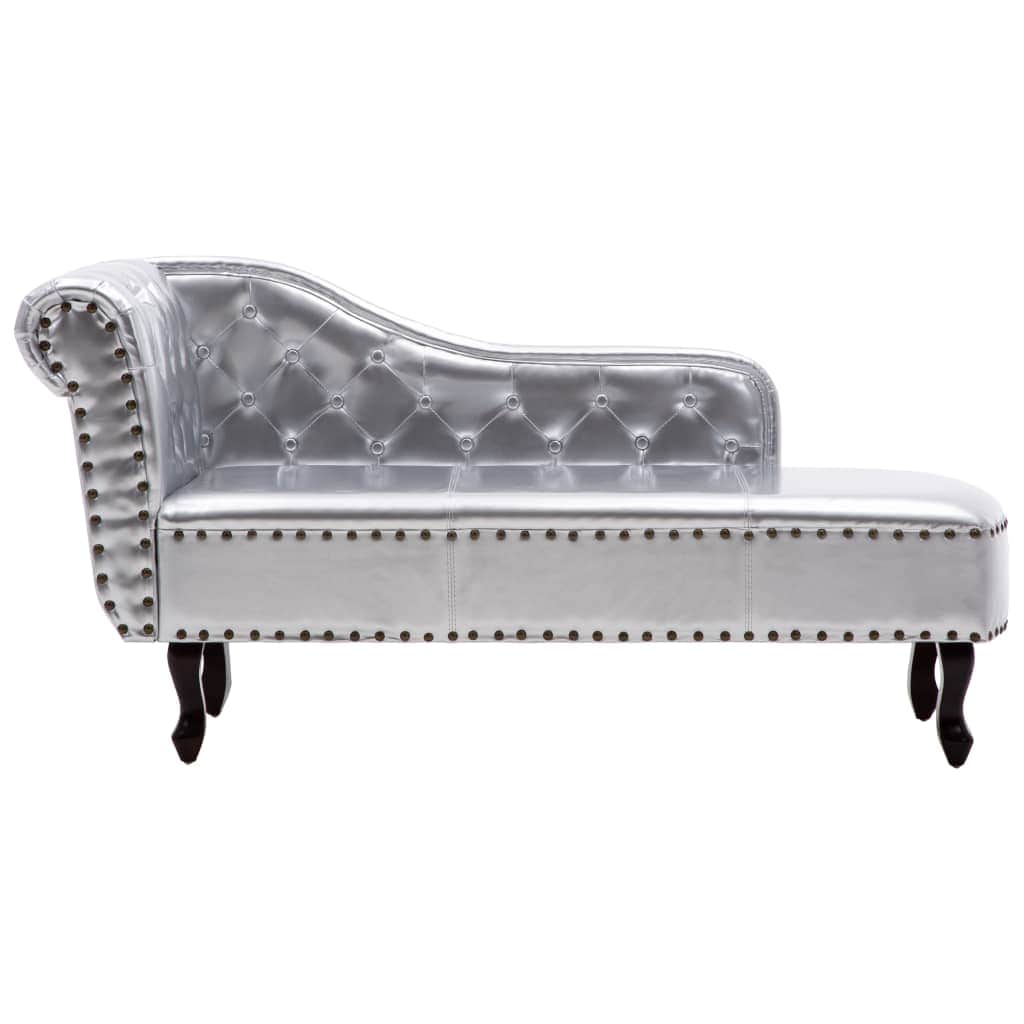 Chaise Longue Silver Leather