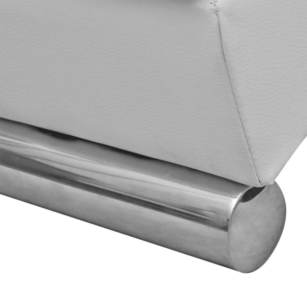 Chaise Longue White Leather