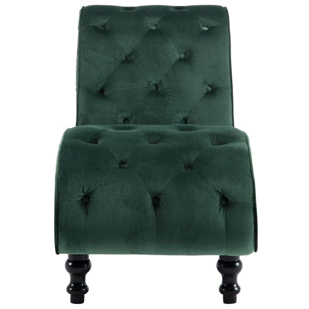 Chaise Lounge Green Velvet