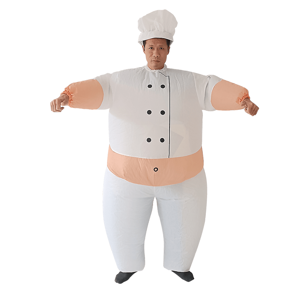 Chef Fancy Dress Inflatable Suit -Fan Operated Costume
