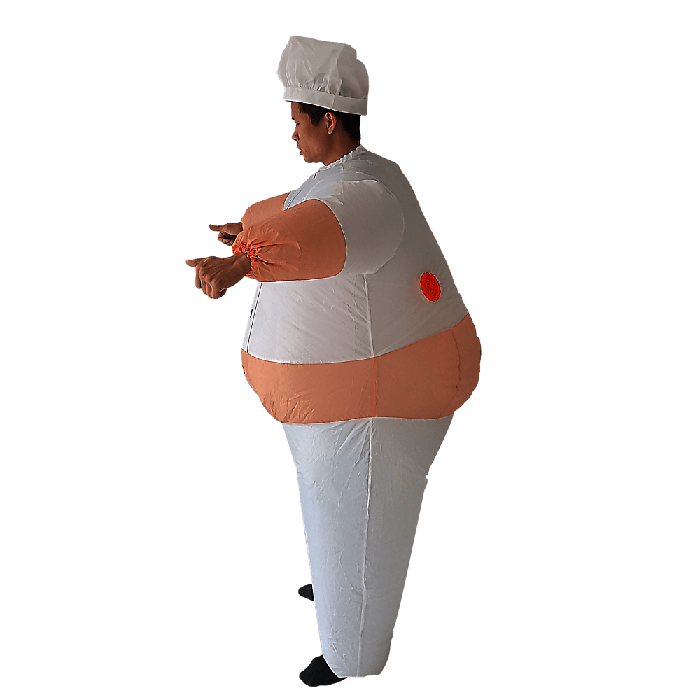 Chef Fancy Dress Inflatable Suit -Fan Operated Costume