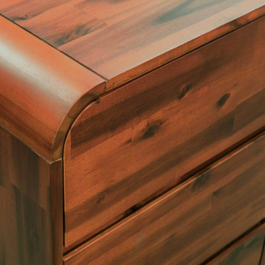 Acacia finish - Chest of Drawers Solid Acacia Wood
