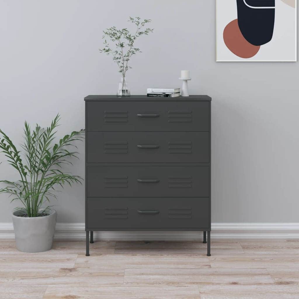 Chest of Drawers Steel Storage Cabinet Ball Bearing Runners