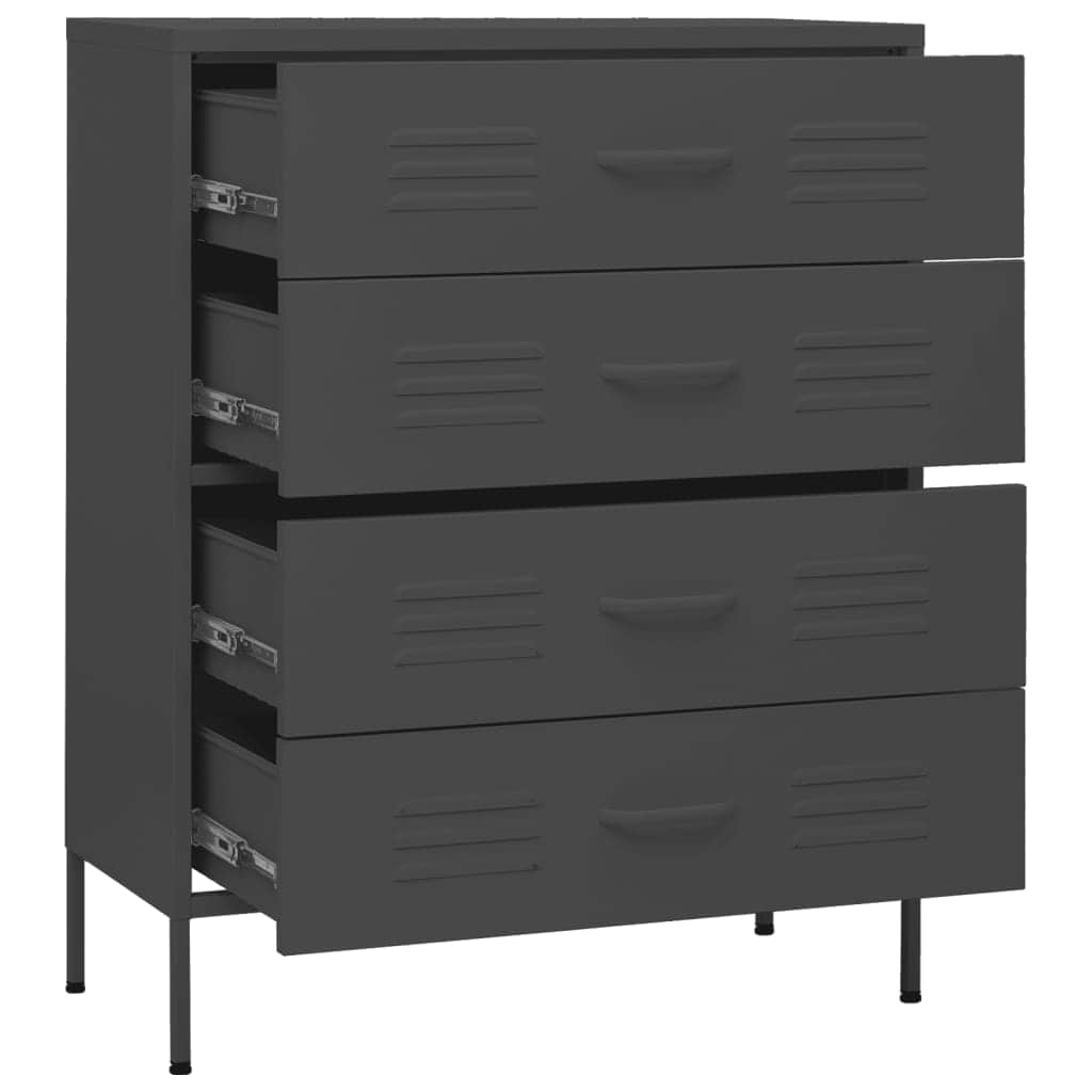 Chest of Drawers Steel Storage Cabinet Ball Bearing Runners