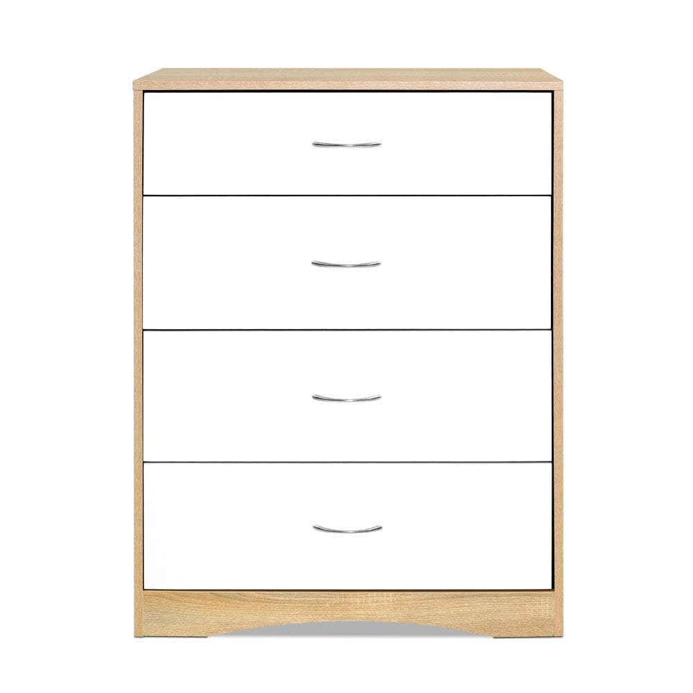 Chest of Drawers Tallboy Dresser Table Bedroom Storage White Wood Cabinet