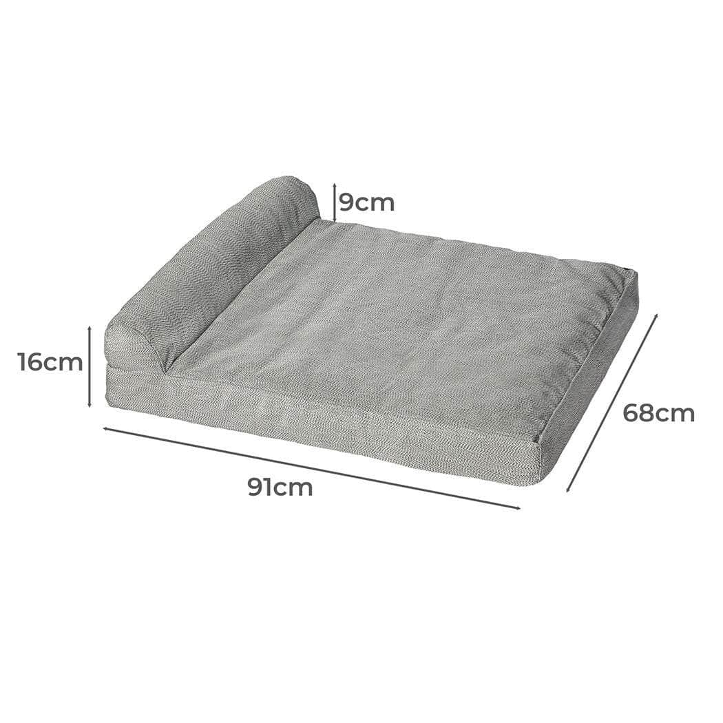 Chew-Proof Orthopedic Pet Bed (Grey)
