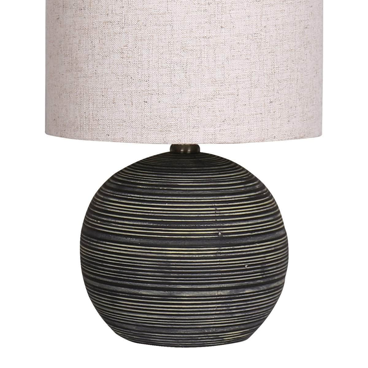 Chic Stripes Ceramic Table Lamp with Striped Pattern