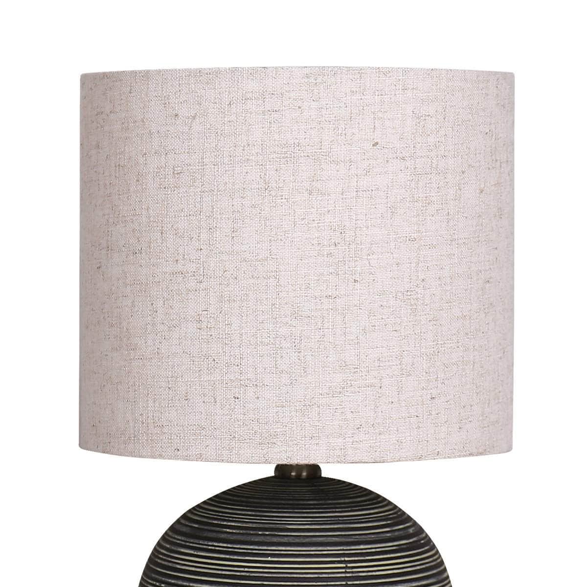 Chic Stripes Ceramic Table Lamp with Striped Pattern