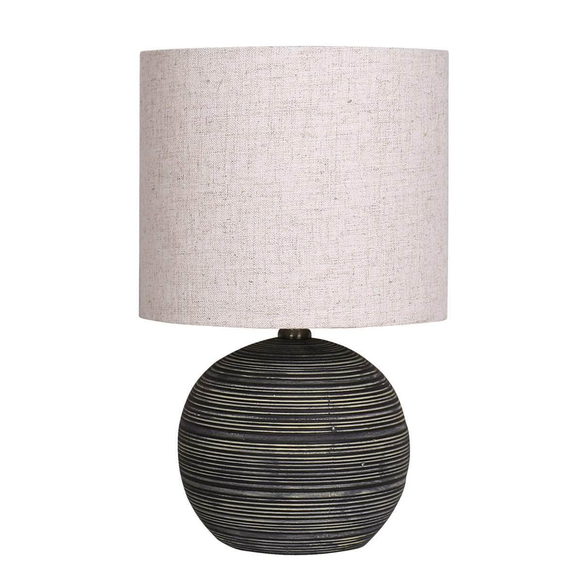 Chic Stripes Ceramic Table Lamp with Striped Pattern