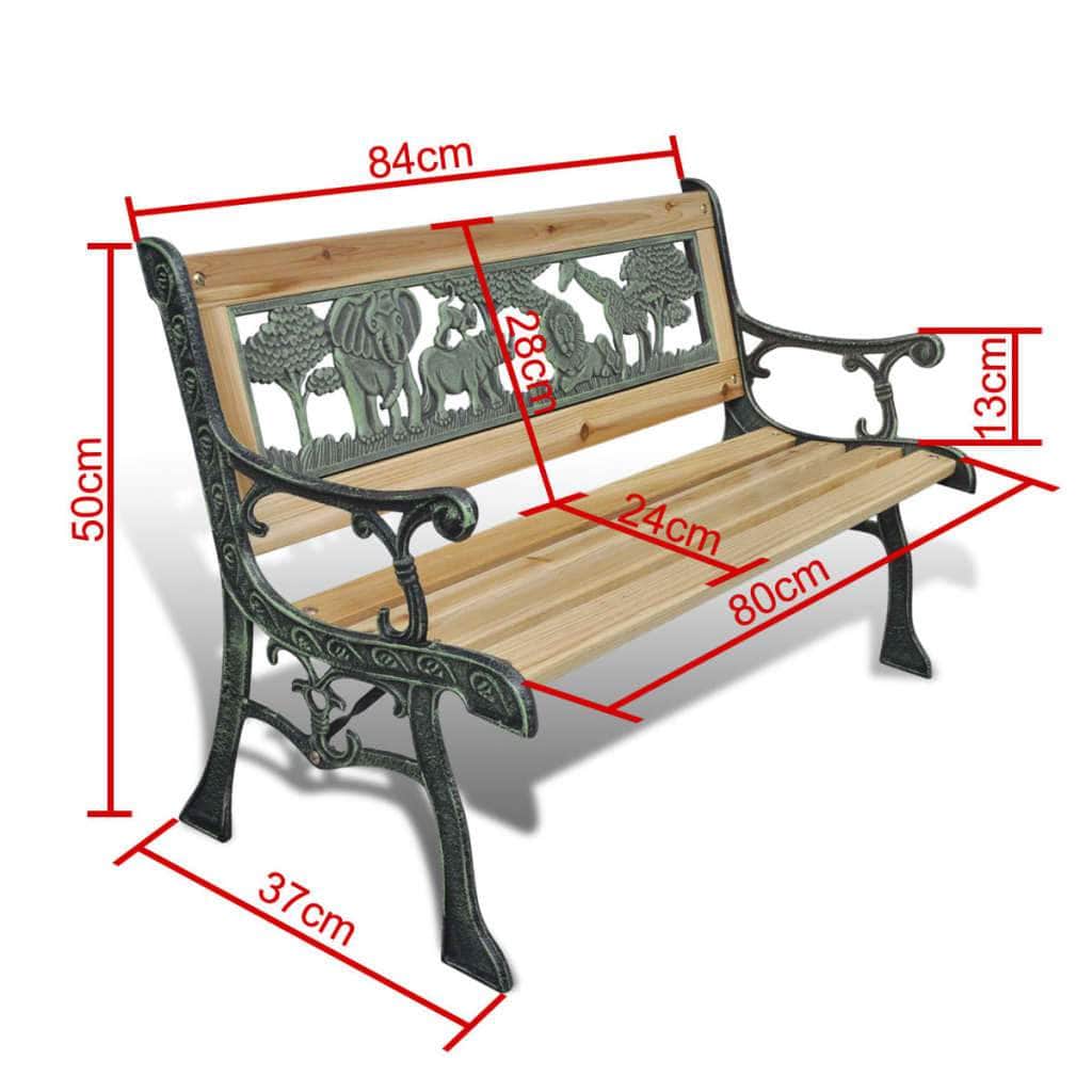 Children Garden Bench 80 cm Wood