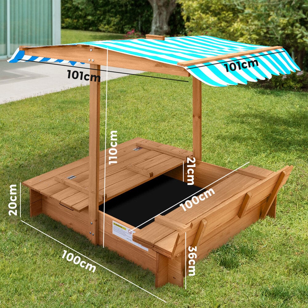 Beach Adventure Awaits: Children's Outdoor Sandbox with Canopy with Sandpit - photo 8
