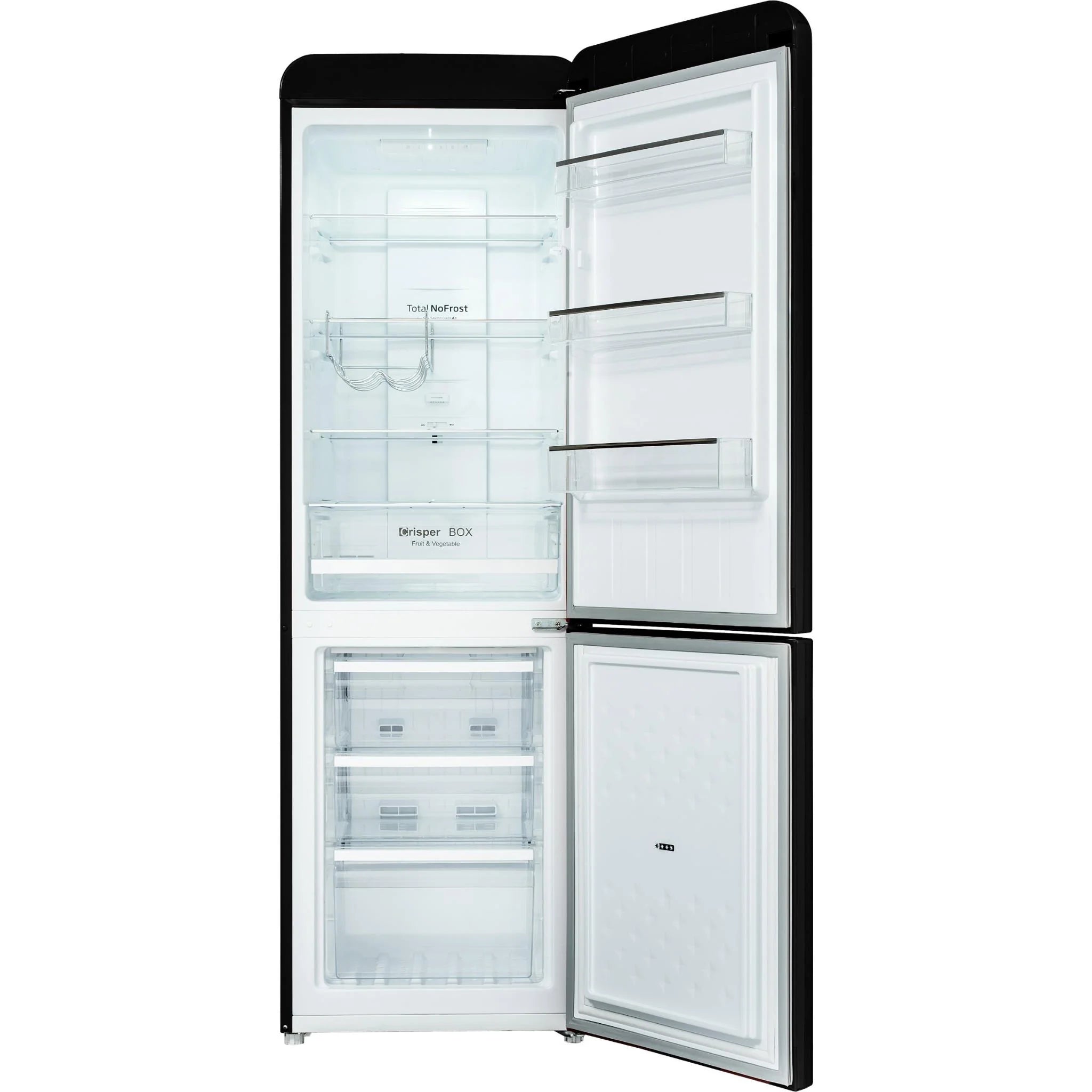 CHiQ 231L Retro Bottom Mount Fridge (Black) Simple deals